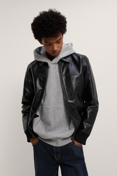 Men S Leather Jackets And Coats Zara International