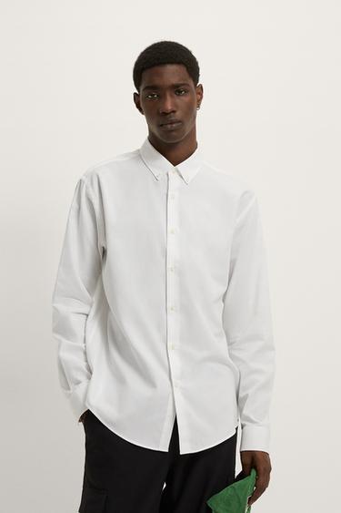 無地シャツ メンズ オンラインセール Zara 日本