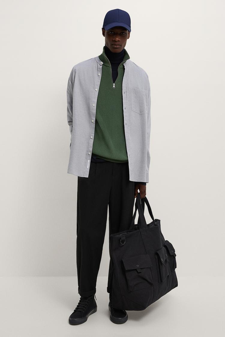 Flanellhemd Mit Stehkragen Zara Deutschland Germany