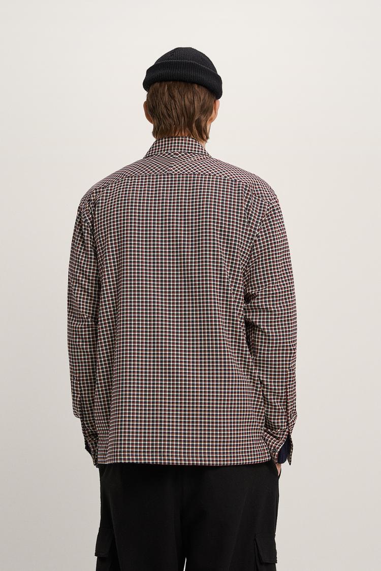 Kariertes Hemd Mit Strukturmuster Zara Deutschland Germany