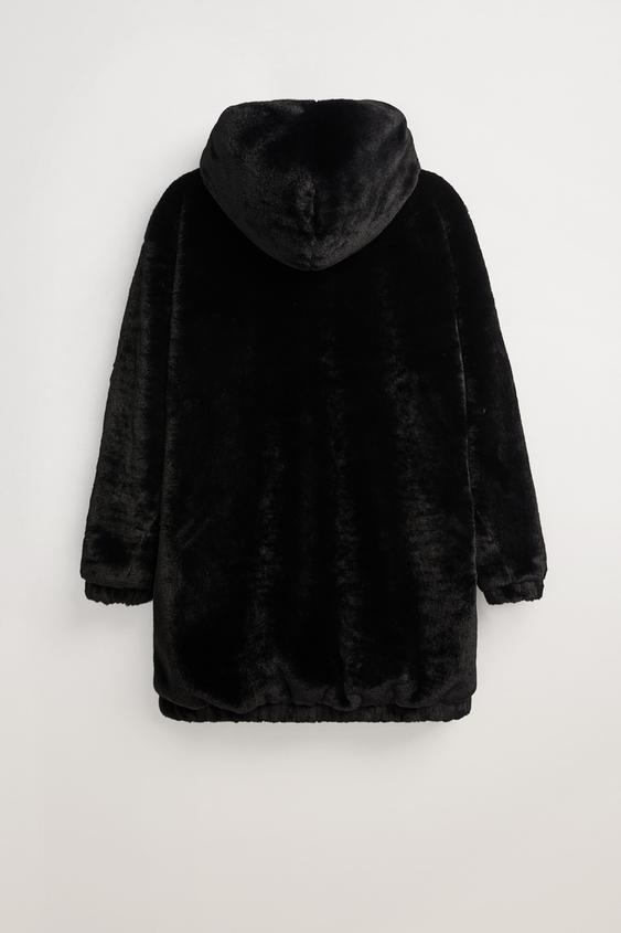 Hooded Faux Fur Coat Zara Dominican Republic Hooded Faux Fur Coat Zara Dominican, Zara Faux Fur Coat 2020
