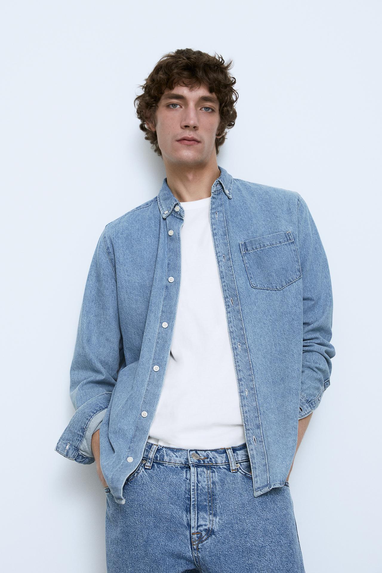 Image 2 of BASIC DENIM SHIRT from Zara