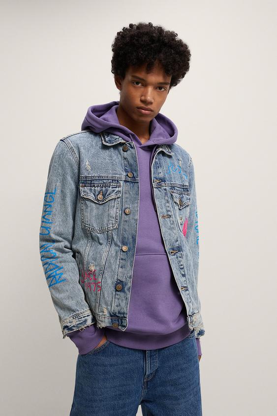 Men S Denim Jackets Online Sale Zara Singapore