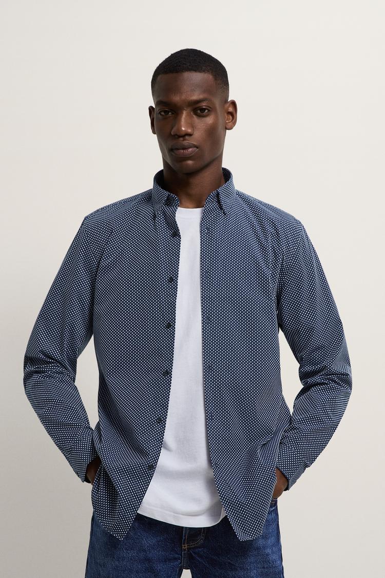 Camicia Struttura A Pois Zara Italia Italy