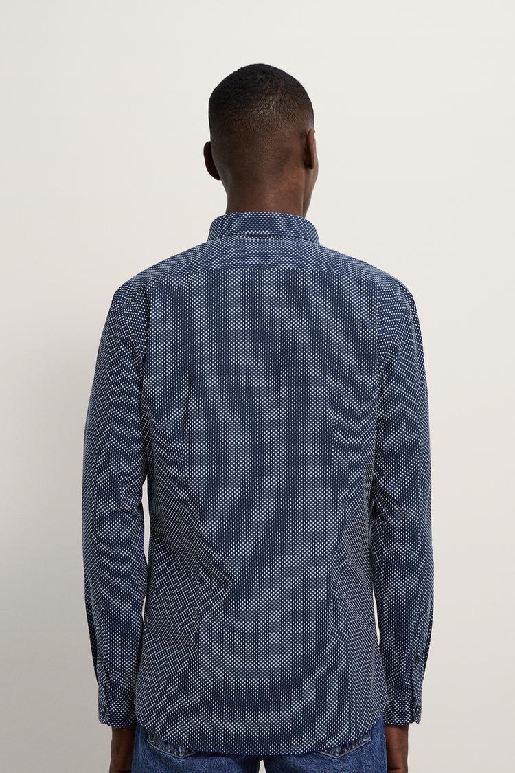 Hemd Mit Tupfenstruktur Zara Deutschland Germany