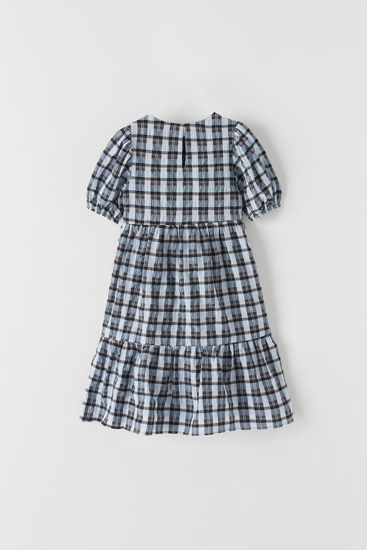 Kariertes Kleid Aus Seersucker Zara Deutschland Germany