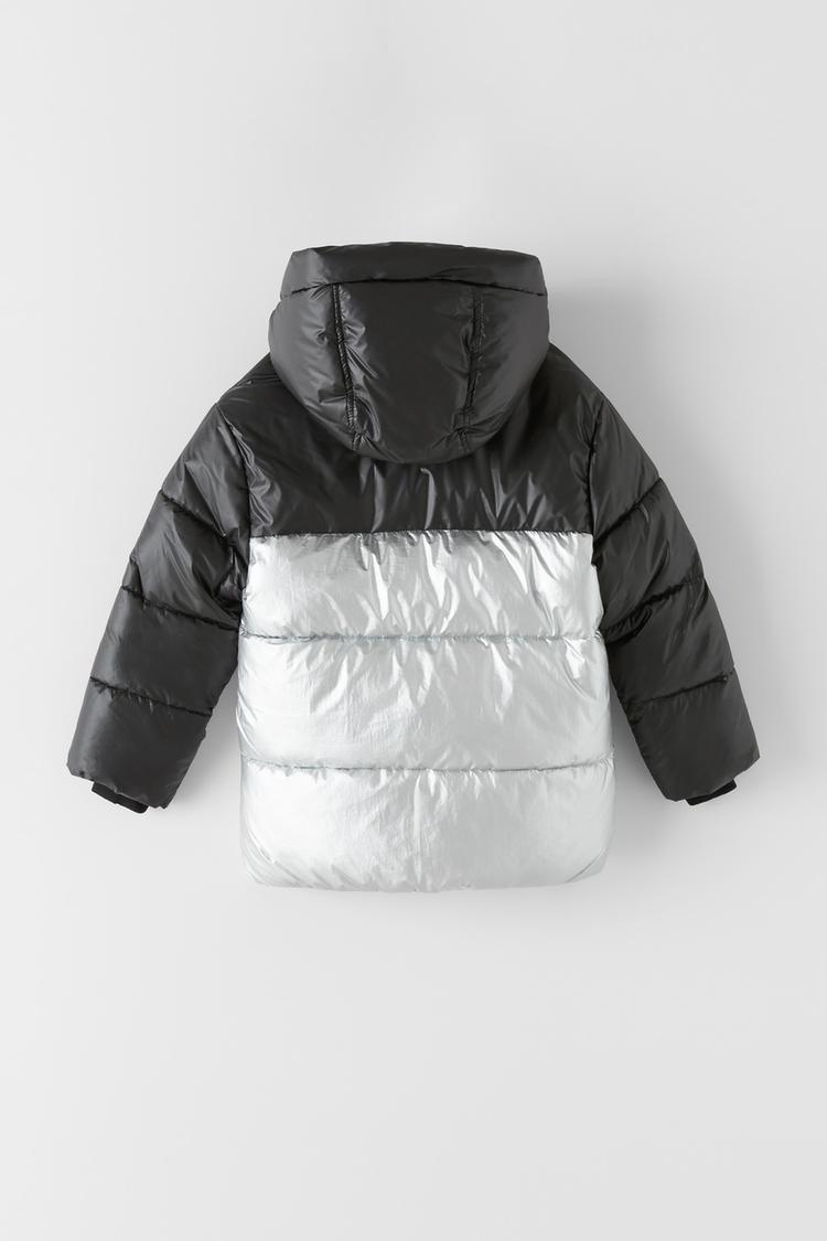Metallic Puffer Jacket Zara International