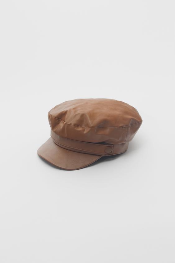 FAUX LEATHER NAUTICAL CAP