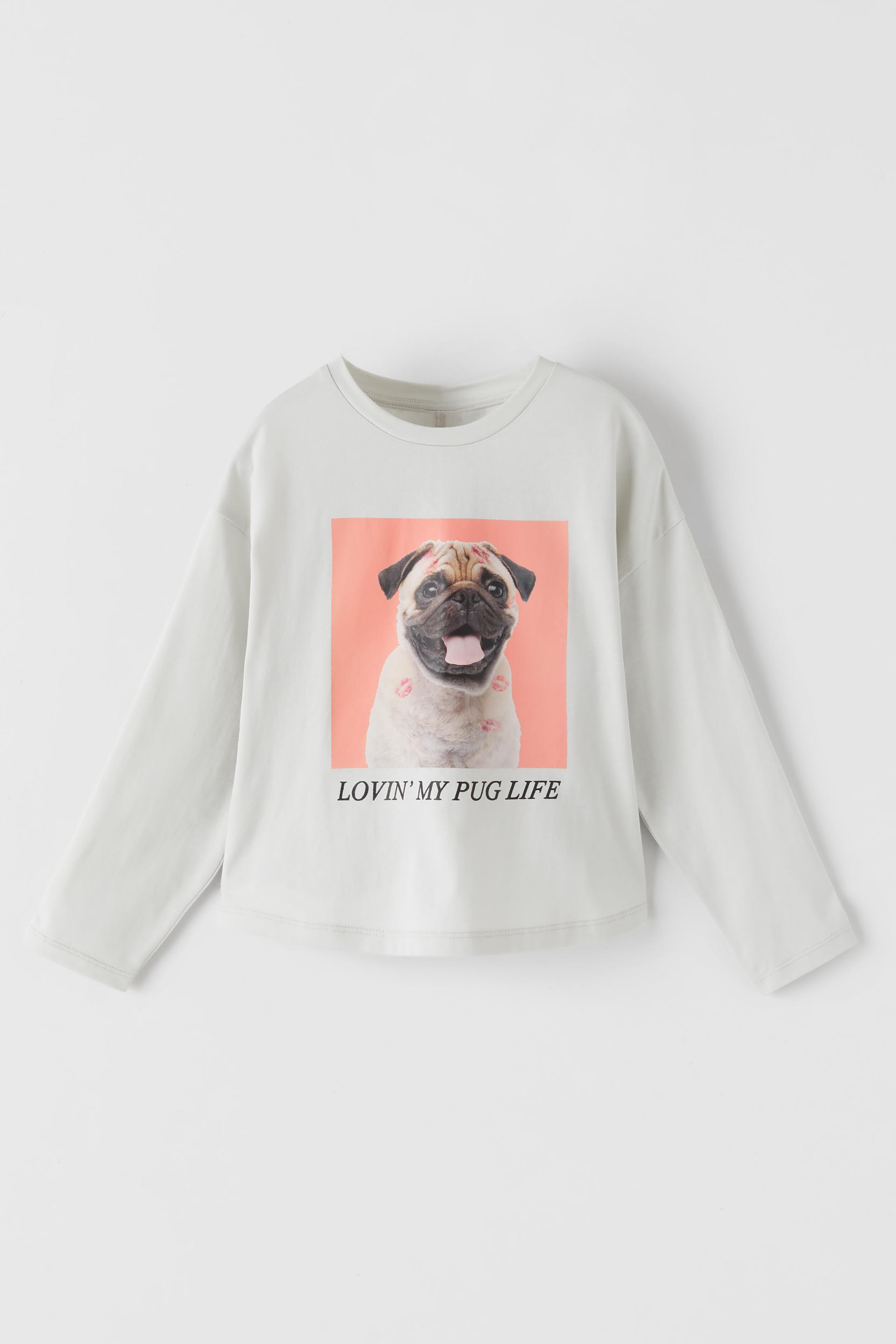 Zara pug t shirt Clearance