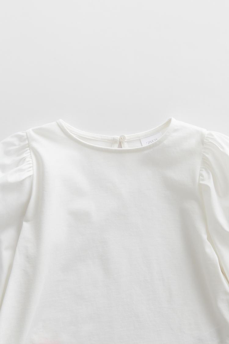 バルーンスリーブ付きtシャツ Zara Japan 日本