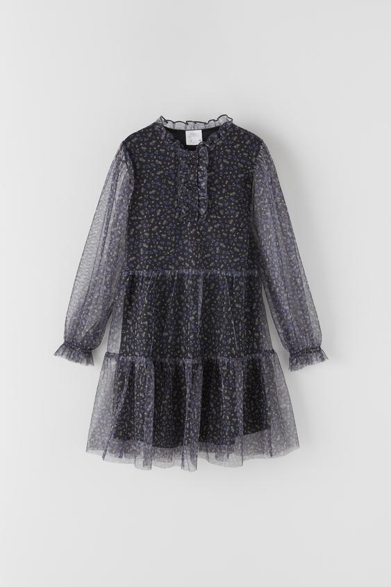FLORAL TULLE DRESS