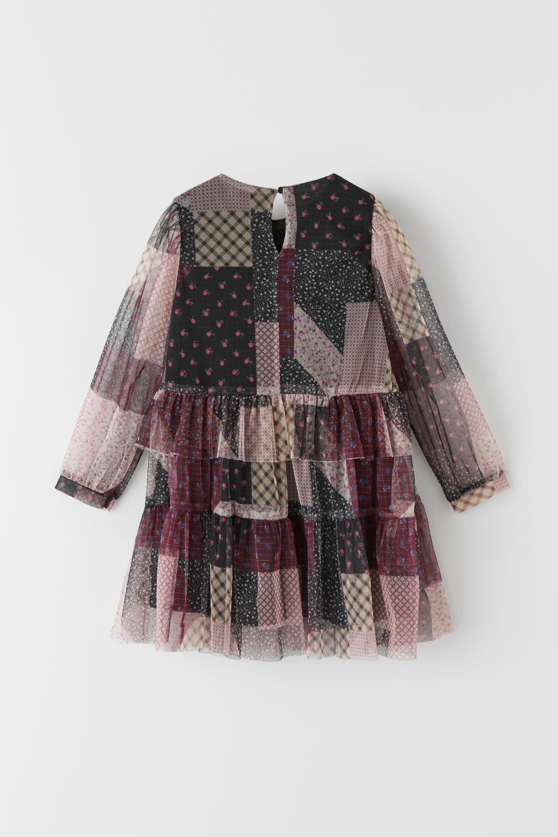 Patchwork Elbise Zara Turkiye Turkey