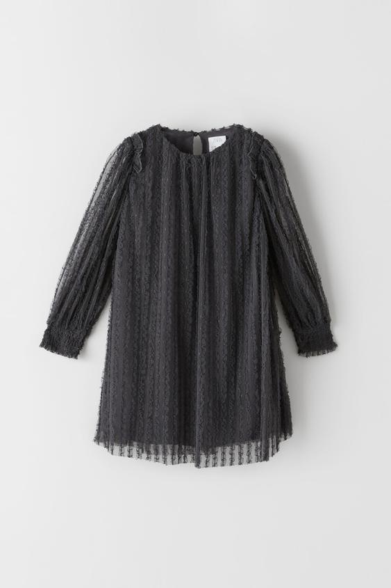 TEXTURED TULLE DRESS