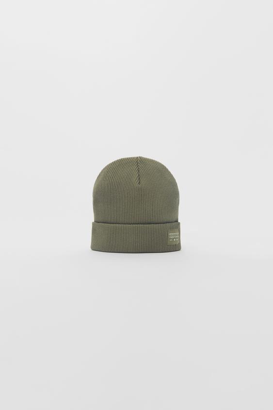 RIBBED COTTON BEANIE