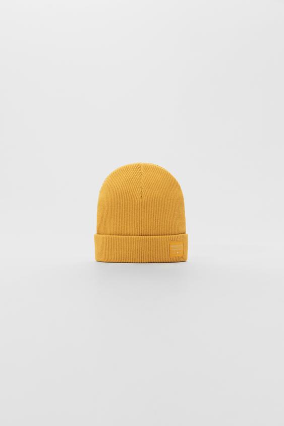 RIBBED COTTON BEANIE