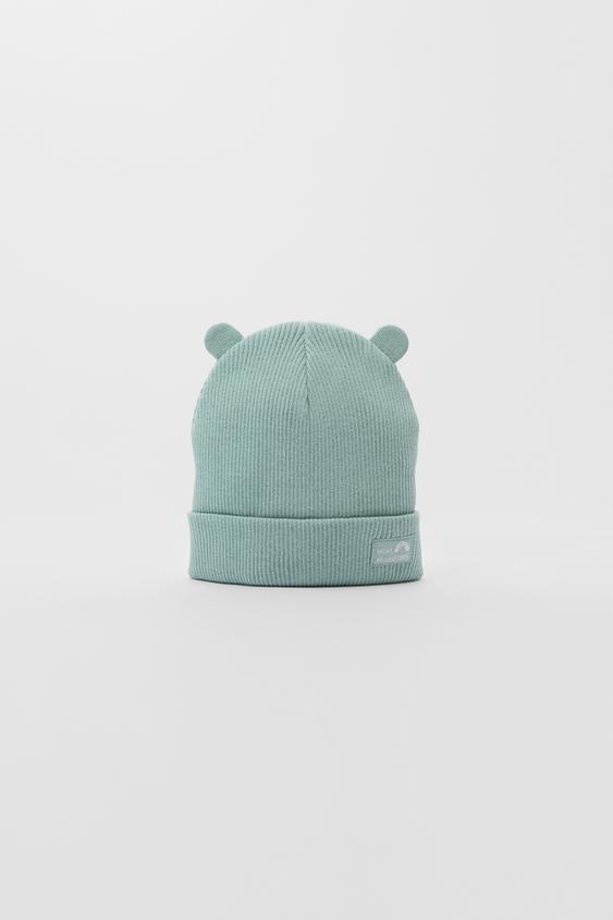 RIBBED BEANIE WITH LABEL