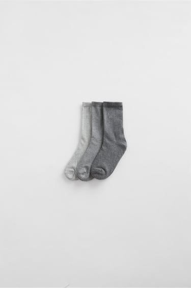 Image 0 of KIDS/ 3-PACK OF PLAIN LONG SOCKS from Zara