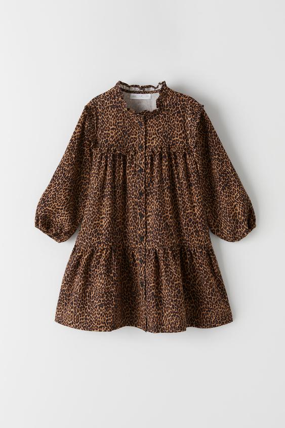 ANIMAL PRINT SHIRT DRESS