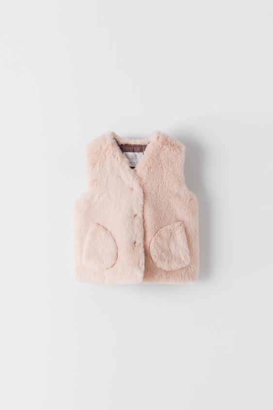 フェイクファーベスト Zara Japan 日本 フェイクファーベスト Zara Japan 日本