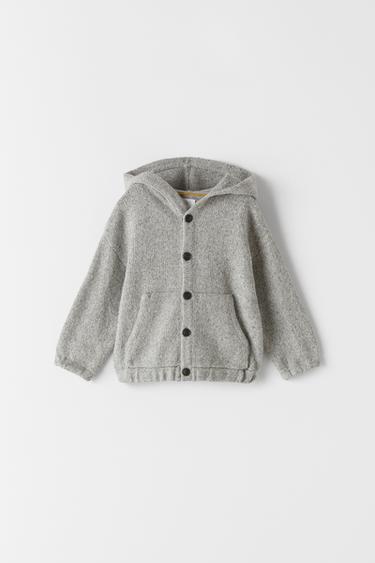 Chaquetas rebajadas de Zara monísimas desde menos de 10 euros 3 Merca2.es CHAQUETA PUNTO MEZCLA CAPUCHA Zara