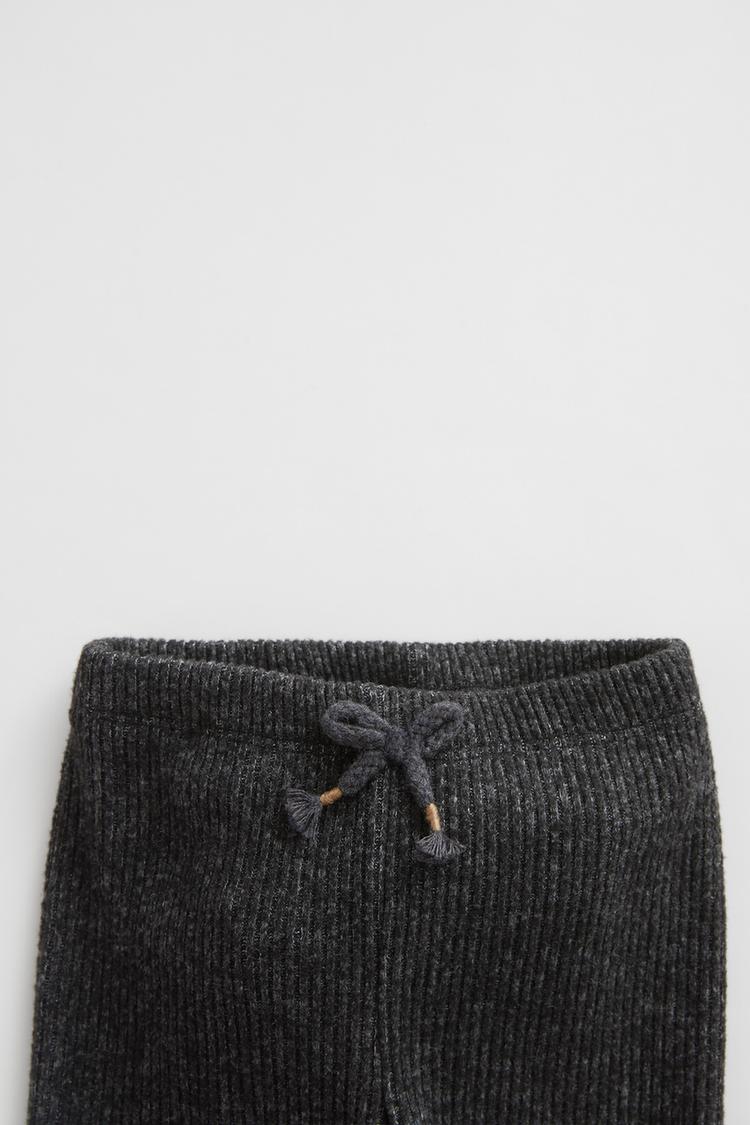 Cuffed Ribbed Leggings Zara United States