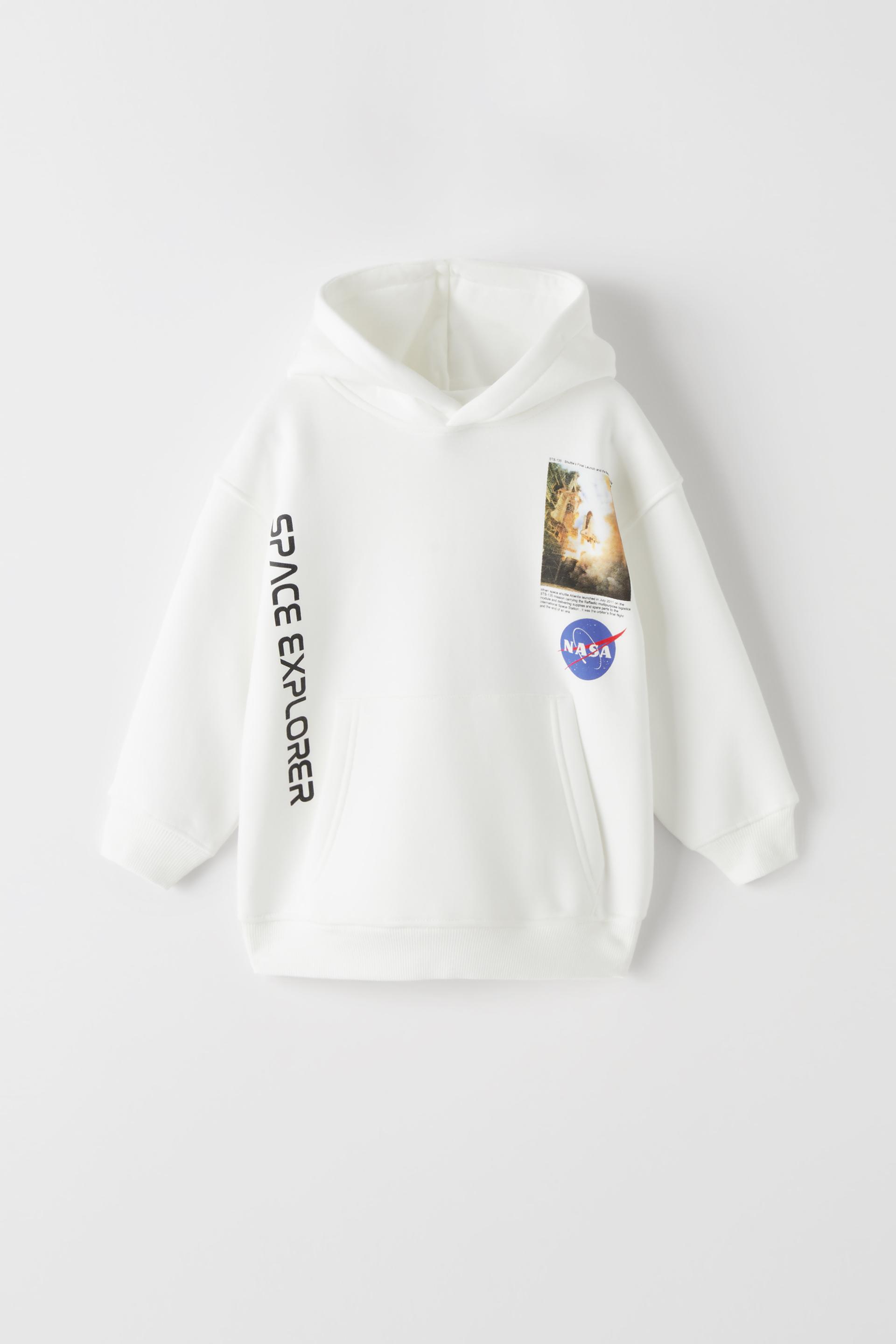 Nasa Baskili Kapusonlu Sweatshirt Zara Turkiye Turkey