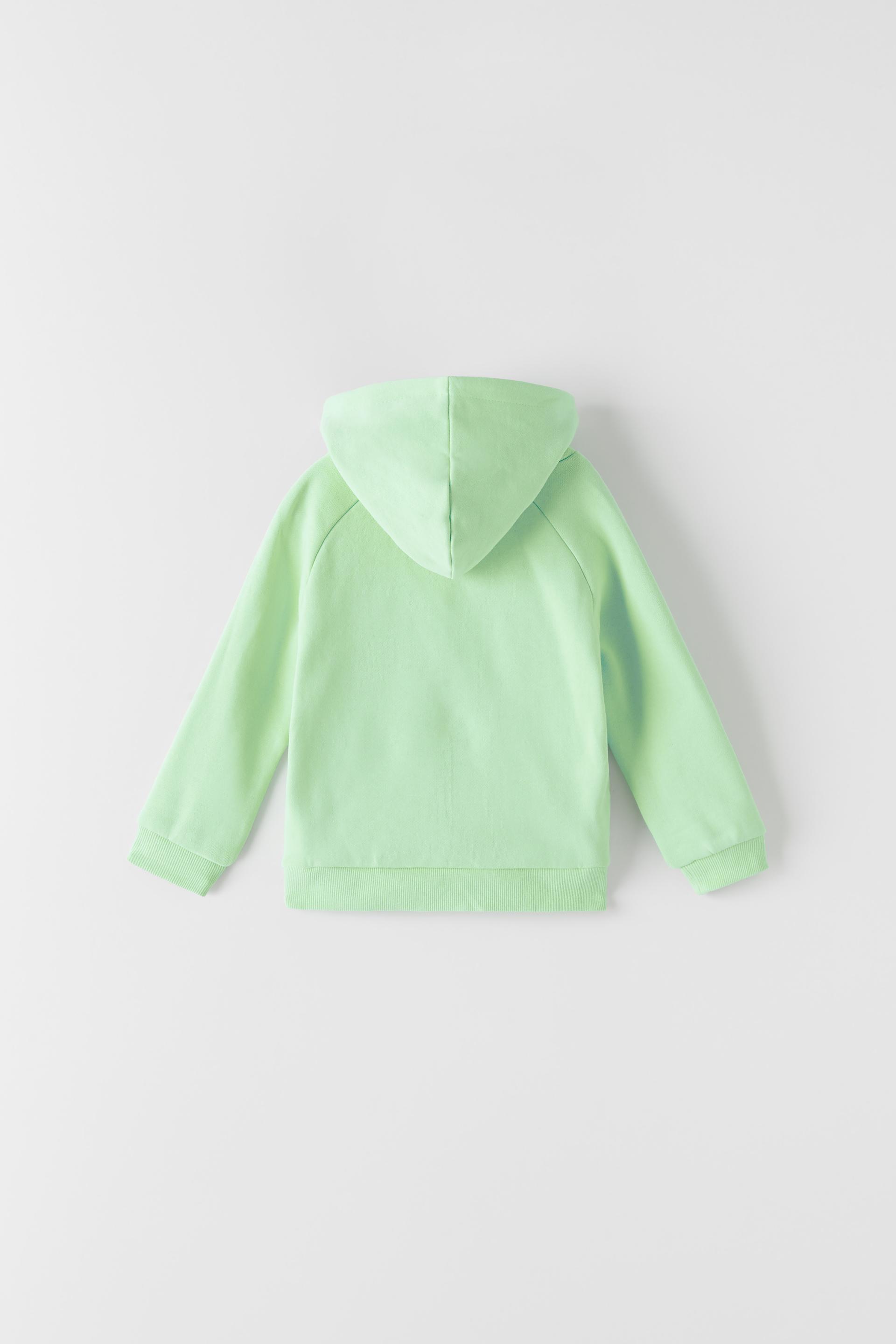 Neon Sportif Kapusonlu Sweatshirt Zara Turkiye Turkey