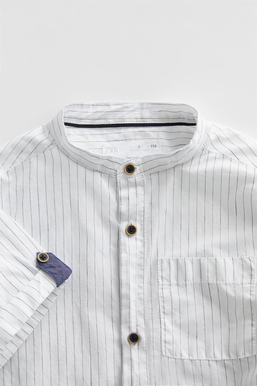ストライプ柄テクスチャー生地シャツ Zara Japan 日本