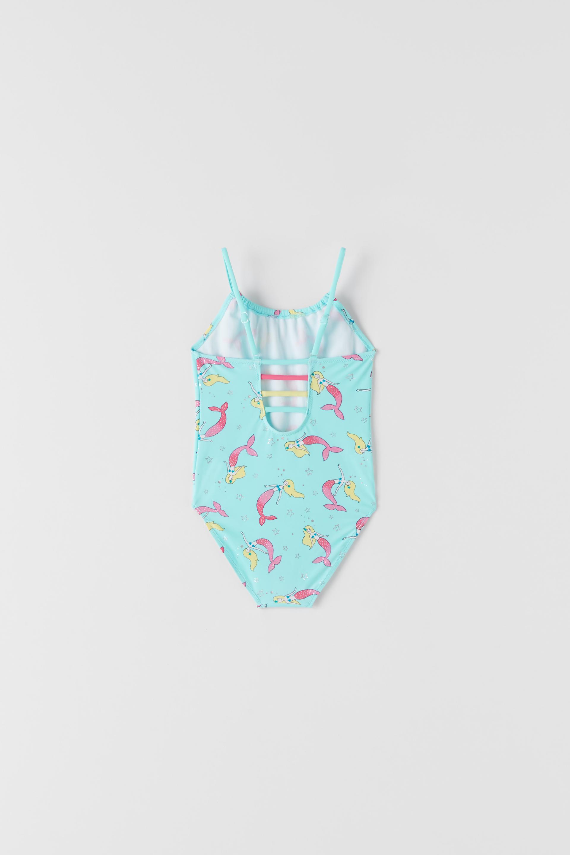 Parlak Deniz Kizi Desenli Mayo Zara Turkiye Turkey