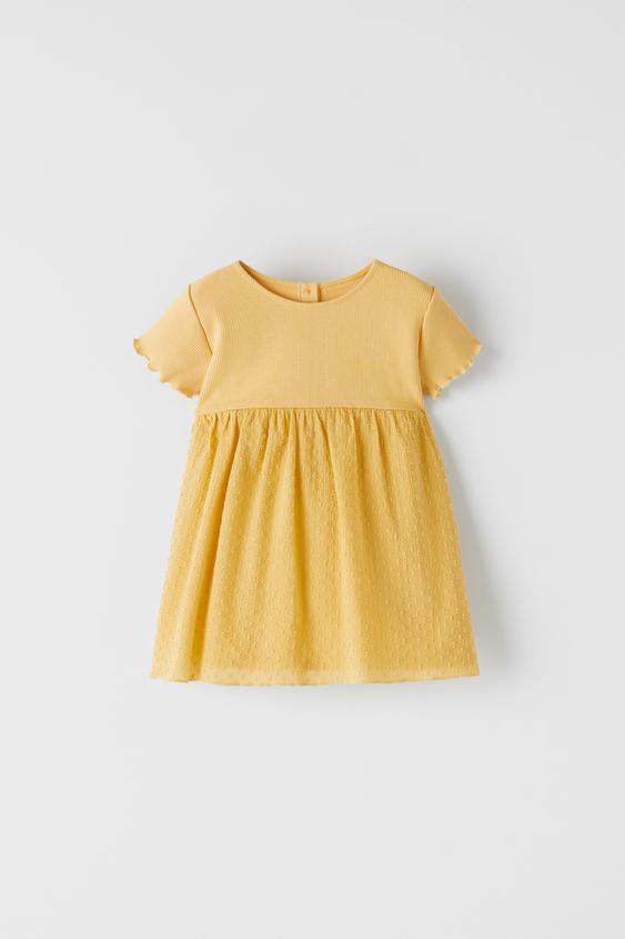 DOTTED MESH DRESS