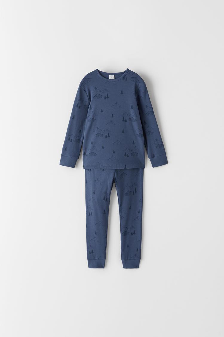 Kulube Desenli Pijama Takimi Zara Turkiye Turkey