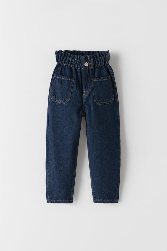 PAPERBAG JEANS WITH TOPSTITCHING