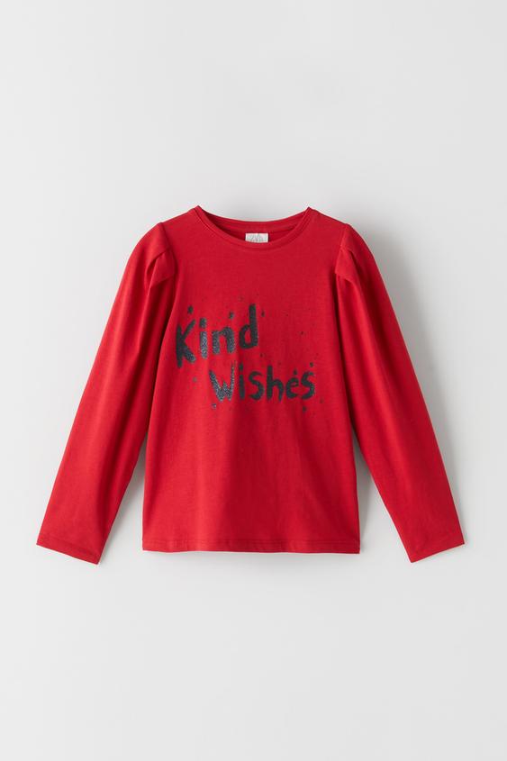 SHINY PUFF SLEEVE T-SHIRT