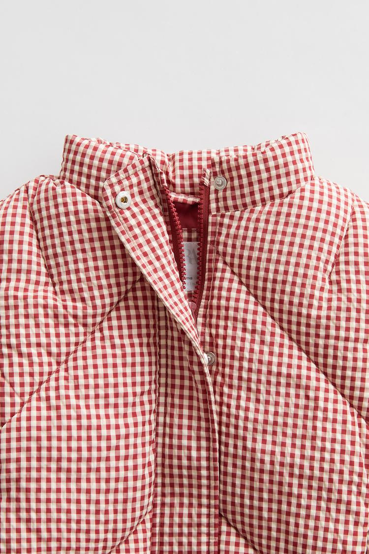 ギンガムチェック柄パフジャケット Zara Japan 日本