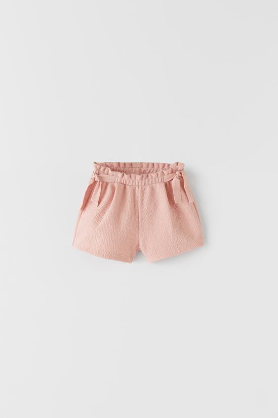 JACQUARD BERMUDA SHORTS WITH BOWS