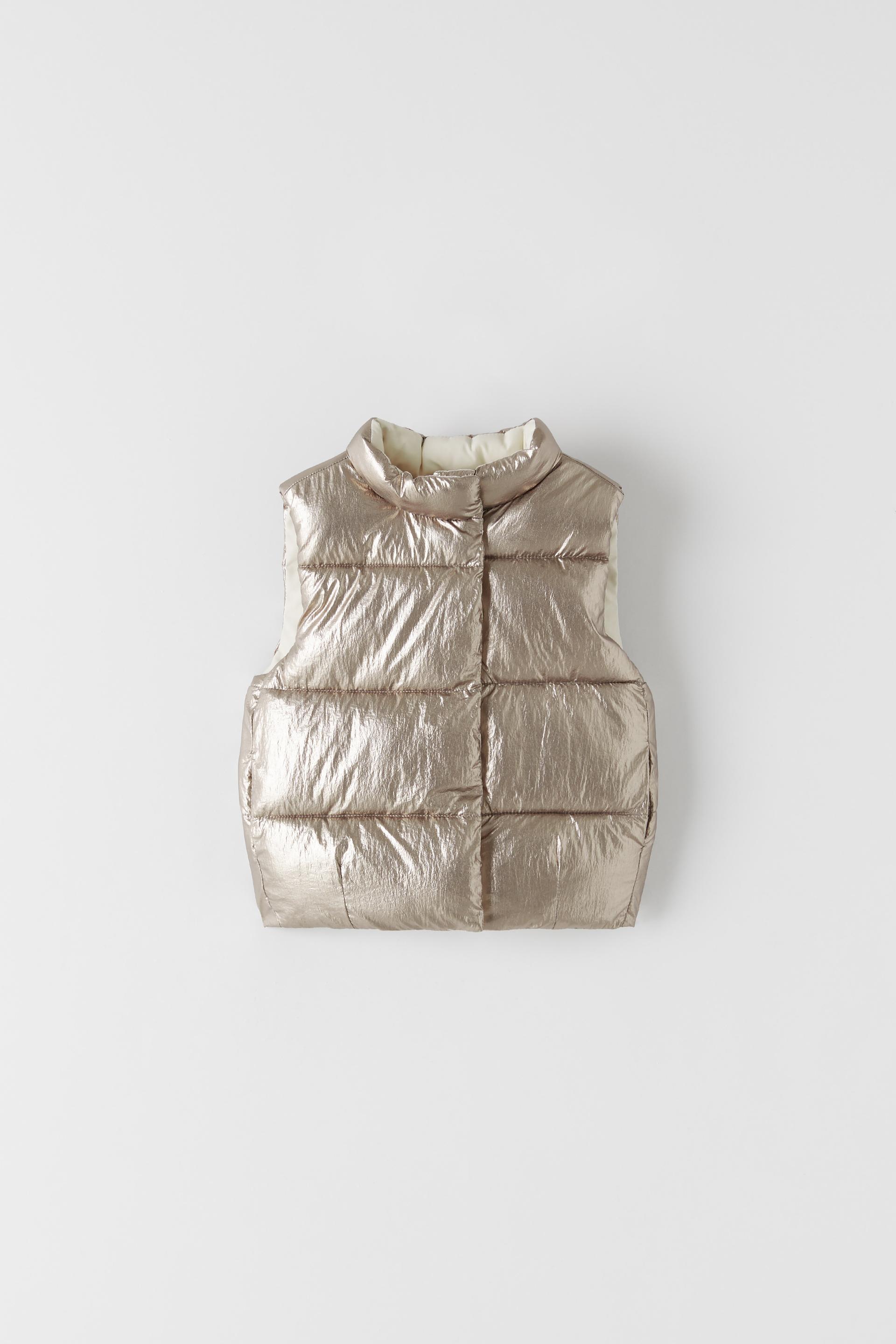 Metalik Sisme Yelek Zara Turkiye Turkey