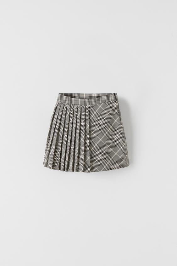 チェック柄プリーツスカート Zara Japan 日本