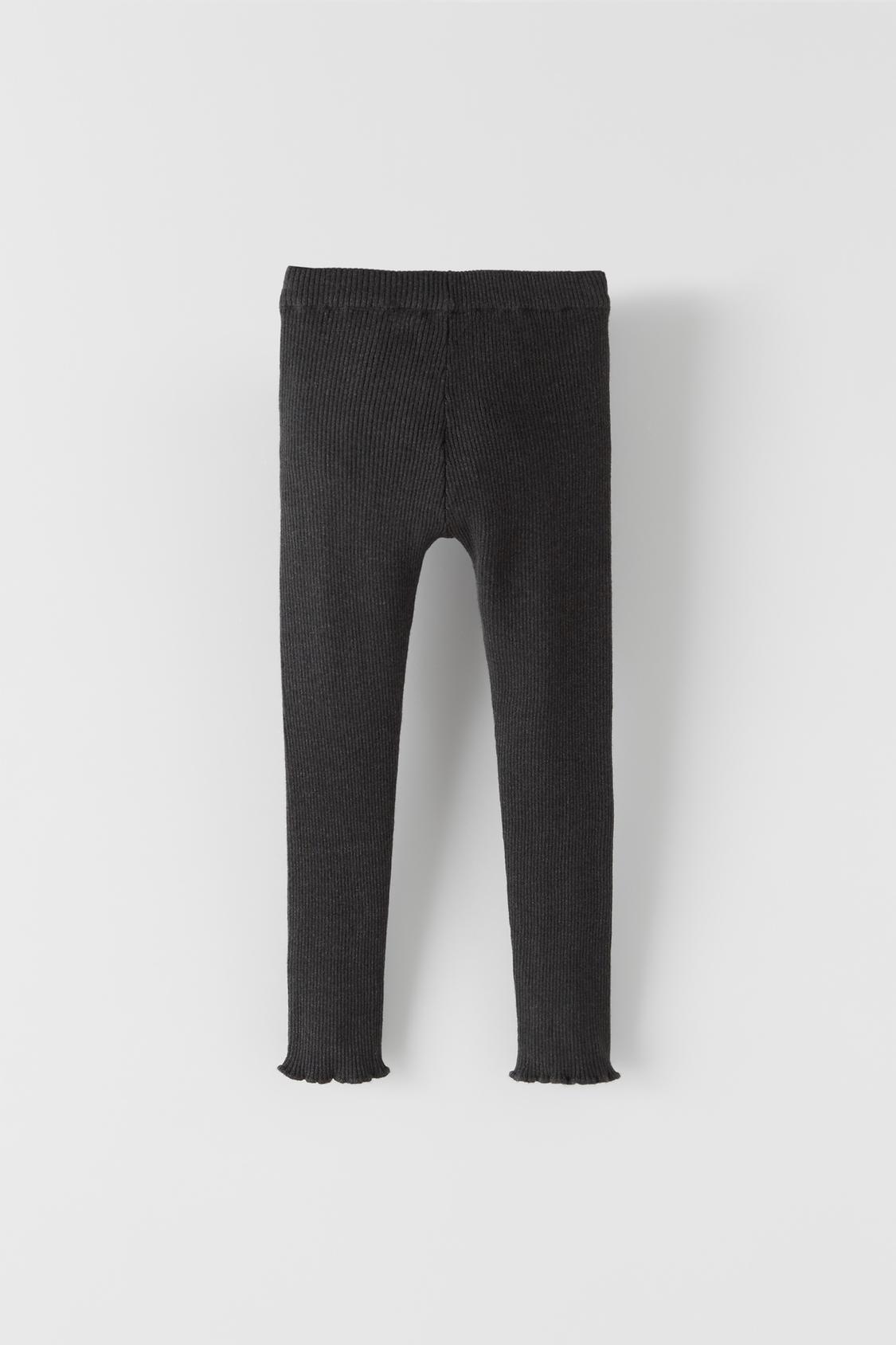 KNIT RIBBED LEGGINGS WITH BOW | ZARA 