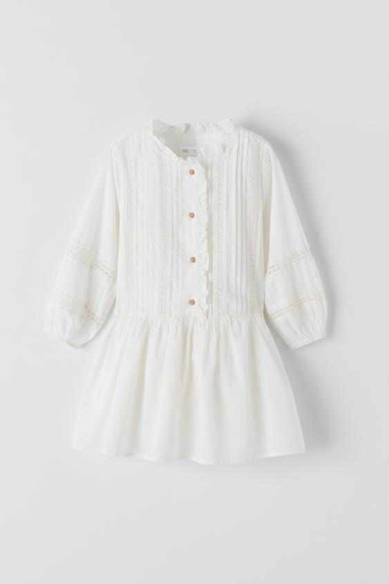 ROMANTIC DRESS WITH LACE TRIM