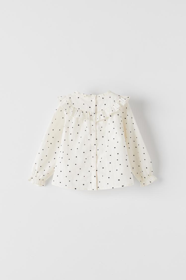 Camicia A Pois Con Volant Zara Italia Italy