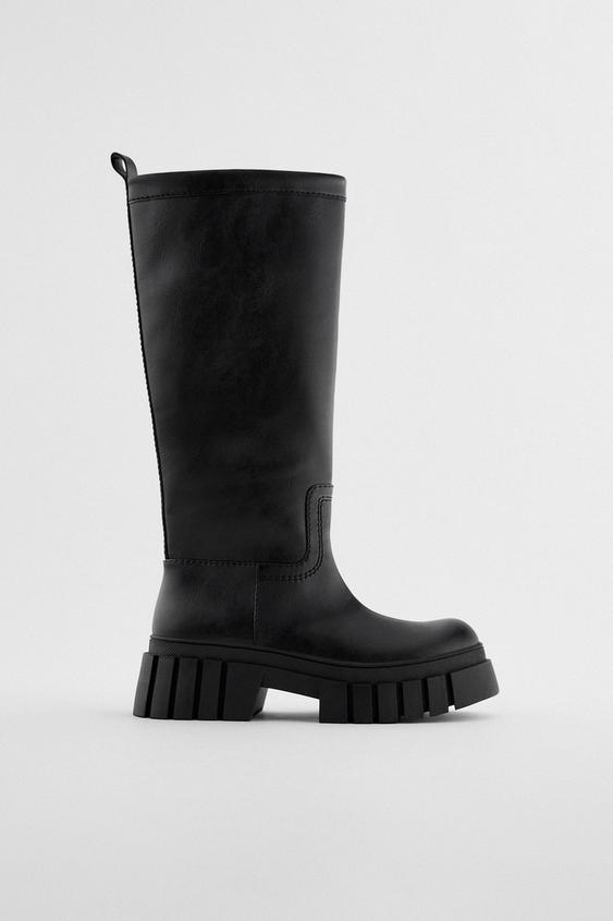 zara knee length boots