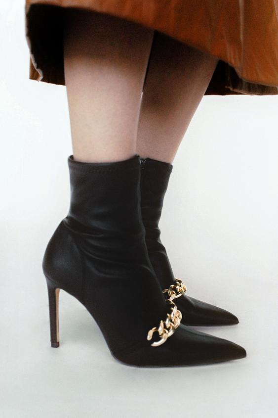 zara high heel ankle boots