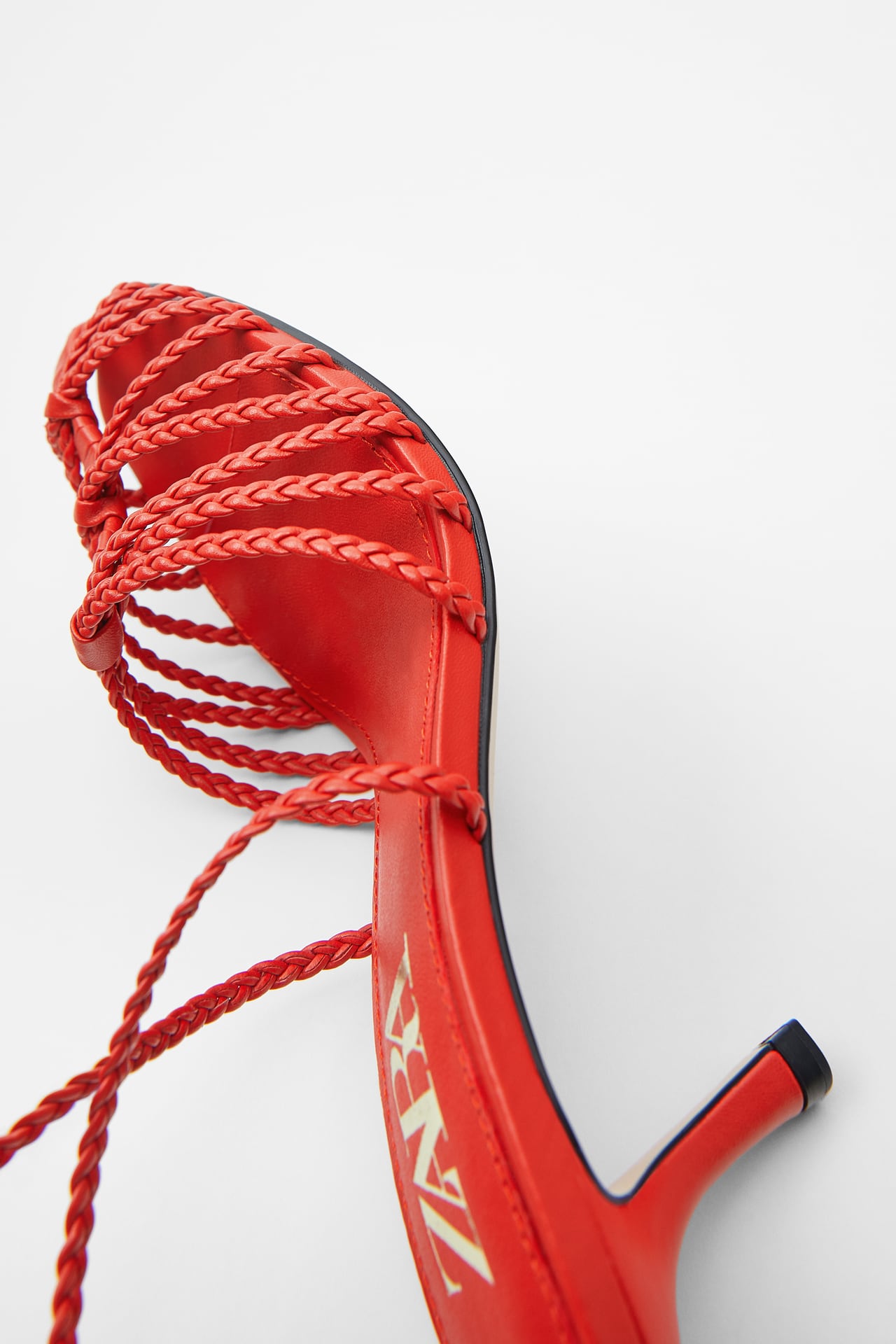 Image 3 of STRAPPY MID-HEEL SANDALS from Zara