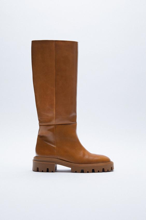 Flat Leather Boots Zara Australia - Knee High Flat Tan Leather Boots Flat Leather Boots Zara Australia - Knee High Flat Tan Leather Boots