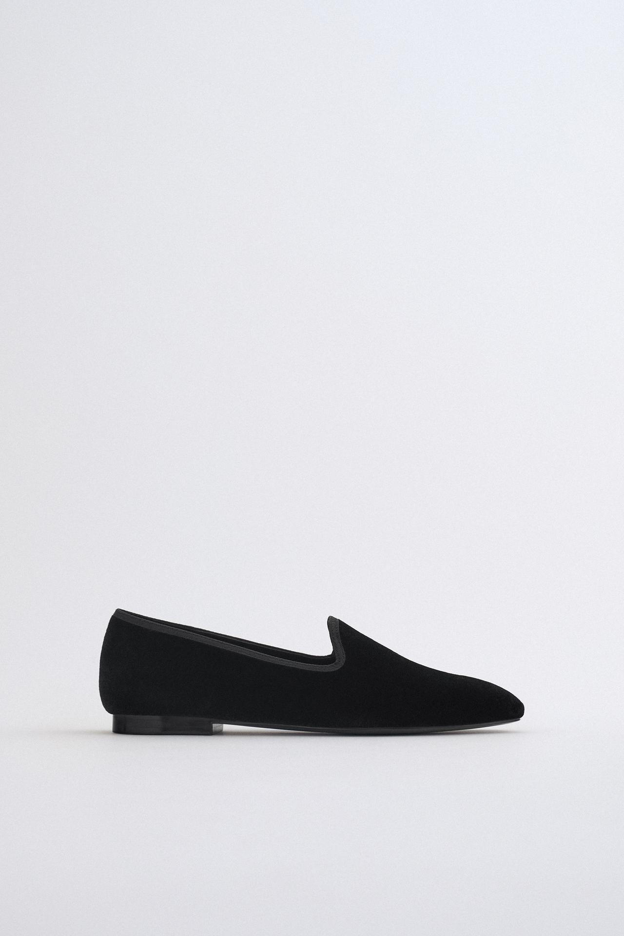 VELVET FLAT SHOES