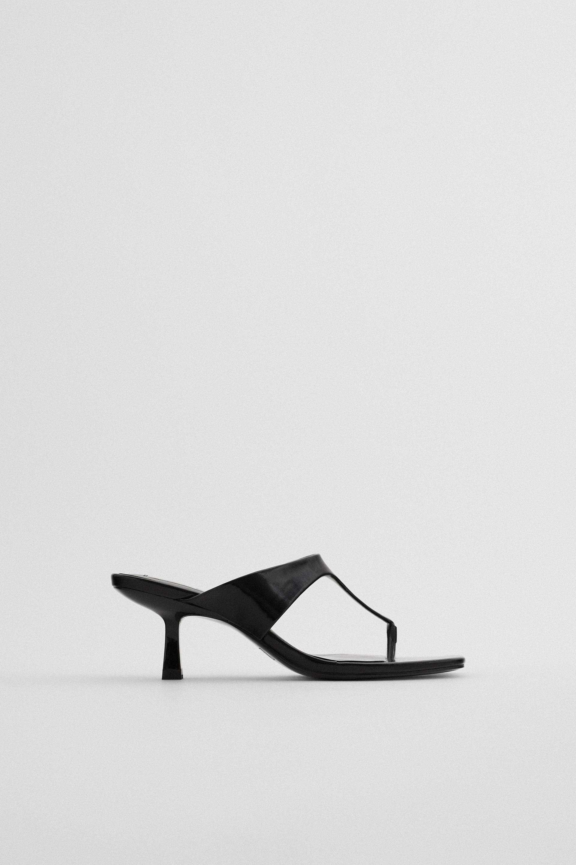 zara mid heel sandals