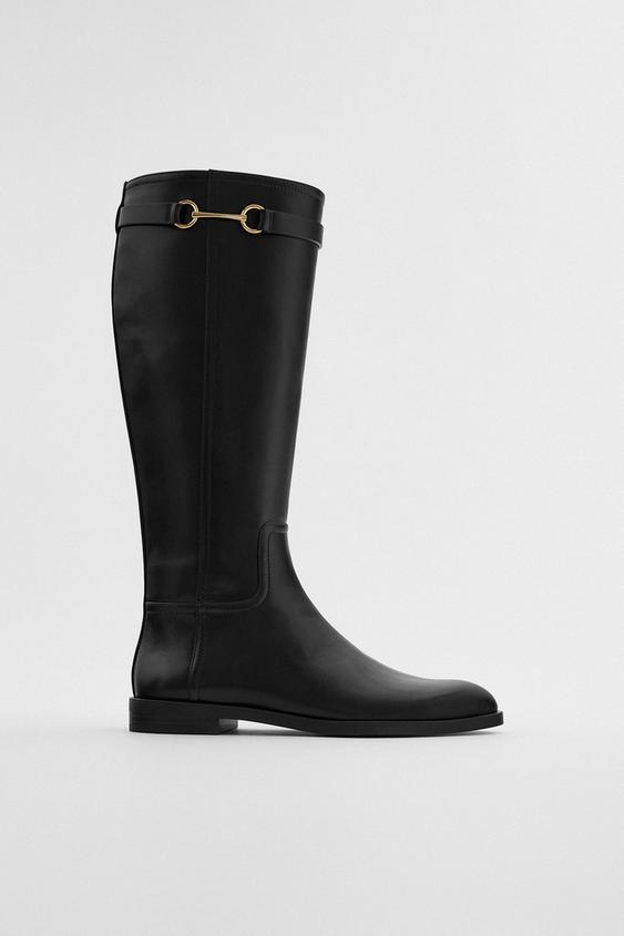 Women S Boots Ankle Zara Singapore - Flat Sole Leather Knee High Boots Women S Boots Ankle Zara Singapore - Flat Sole Leather Knee High Boots