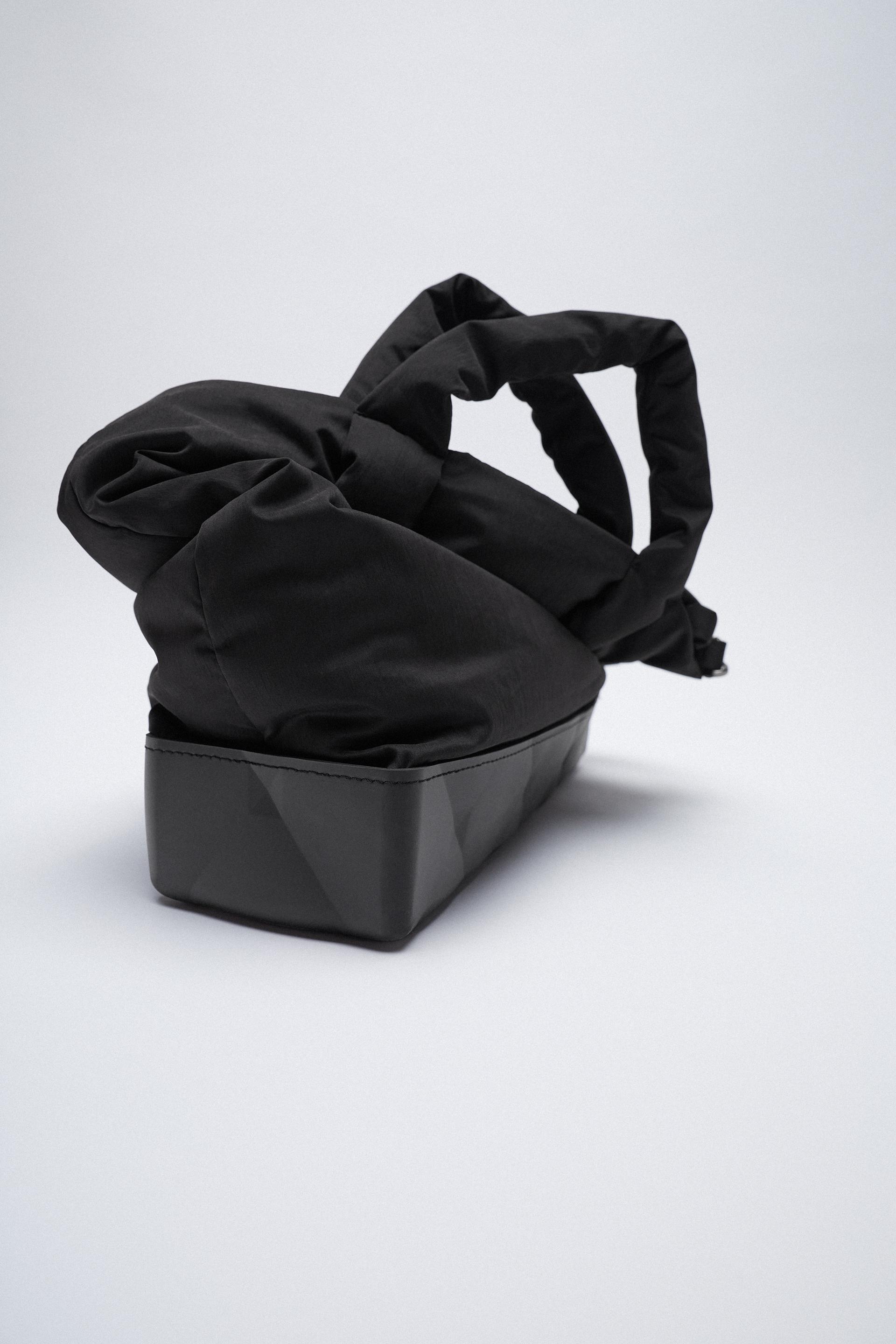 Nylon Tote Bag With Rubberized Base Zara United States
