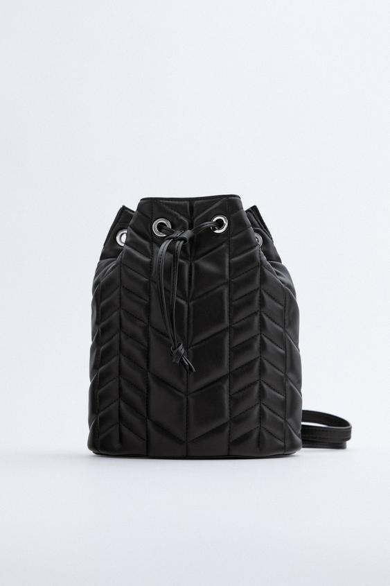 Quilted Bucket Bag Backpack Zara United Kingdom