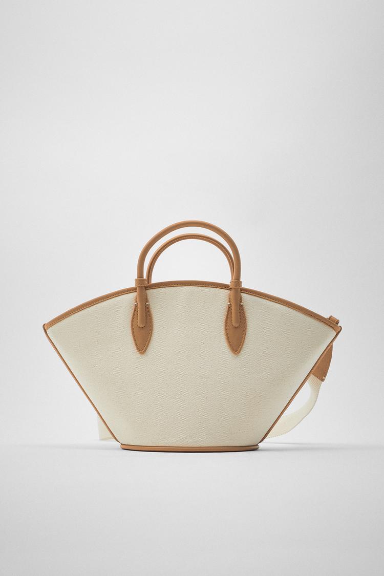 BOLSO CAPAZO CANVAS de Zara